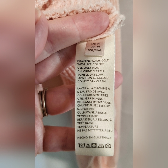 We The Free Close to You Top Womens Medium Light Peach Waffle Knit Lounge - Picture 6 of 7